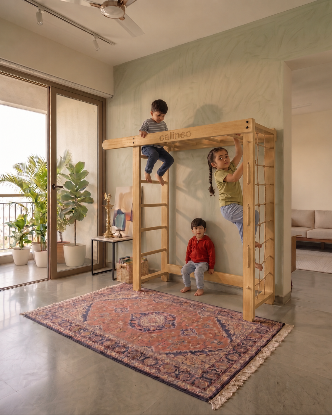 Calineo Playtower with kids playing at home